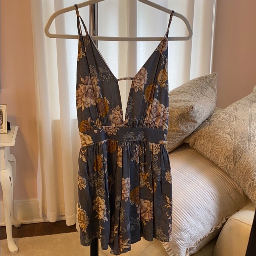 Neutral Floral Romper